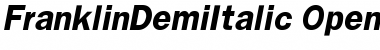 Franklin DemiItalic Font
