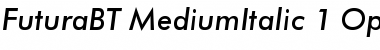 Futura Medium Italic Font