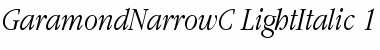 GaramondNarrowC Italic