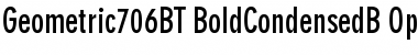 Geometric 706 Bold Condensed Font