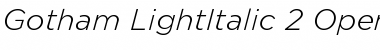 Gotham Light Italic Font