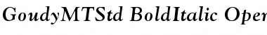 Goudy MT Std Bold Italic Font