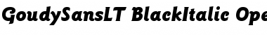 ITC Goudy Sans LT Black Italic Font