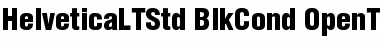 Helvetica LT Std Black Condensed Font