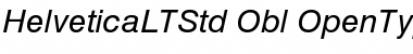 Helvetica LT Std Oblique Font
