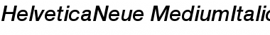 Helvetica Neue 66 Medium Italic