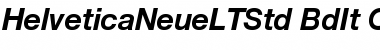 Helvetica Neue LT Std 76 Bold Italic Font