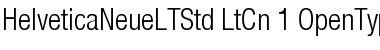Helvetica Neue LT Std 47 Light Condensed