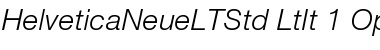 Helvetica Neue LT Std 46 Light Italic