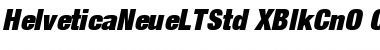 Helvetica Neue LT Std 107 Extra Black Condensed Italic Font