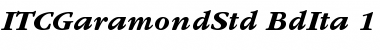 ITC Garamond Std Bold Italic Font