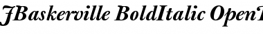 J Baskerville Bold Italic Font