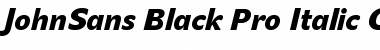 JohnSans Black Pro Italic Font