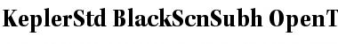 Kepler Std Black Semicondensed Subhead Font