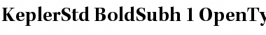 Kepler Std Bold Subhead Font