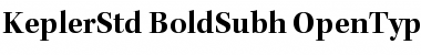 Kepler Std Bold Subhead Font