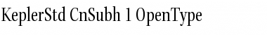 Kepler Std Condensed Subhead Font