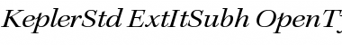 Kepler Std Extended Italic Subhead Font
