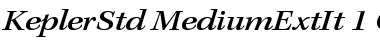 Kepler Std Medium Extended Italic Font