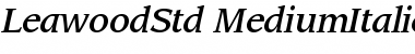 ITC Leawood Std Medium Italic Font