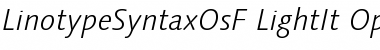 Download LinotypeSyntaxOsF Font