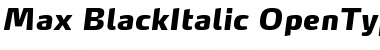 Max-BlackItalic Regular Font