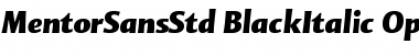 Mentor Sans Std Black Italic Font