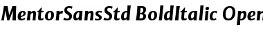 Mentor Sans Std Bold Italic Font