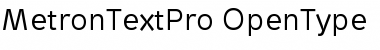 Metron Text Pro Regular Font
