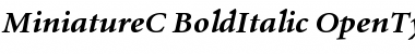 MiniatureC Bold Italic Font