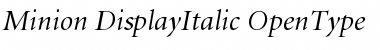 Minion Display Italic Font