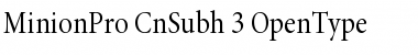 Minion Pro Cond Subhead Font
