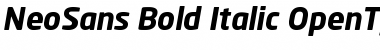 NeoSans Bold Italic Font