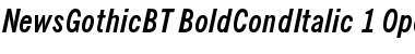 News Gothic Bold Condensed Italic Font