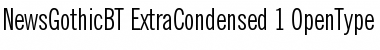 News Gothic Extra Condensed Font