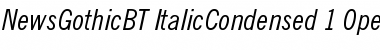News Gothic Condensed Italic Font