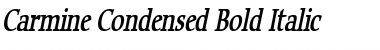 Carmine Condensed Bold Italic Font
