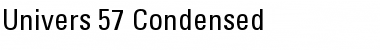 Univers 57 Condensed Regular Font