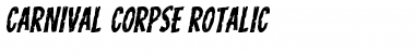 Download Carnival Corpse Rotalic Font