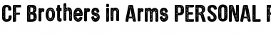Download CF Brothers in Arms PERSONAL Font