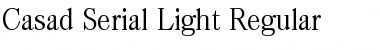 Casad-Serial-Light Regular Font
