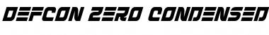 Defcon Zero Condensed Italic Font