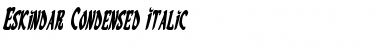 Eskindar Condensed Italic Font