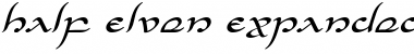 Download Half-Elven Expanded Italic Font