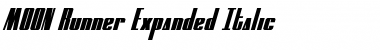 Download MOON Runner Expanded Italic Font