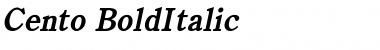 Cento BoldItalic Font