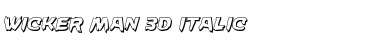 Download Wicker Man 3D Italic Font