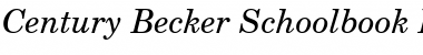 Century Becker Schoolbook Italic Font