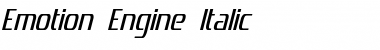 Emotion Engine Italic Font