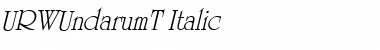 URWUndarumT Italic Font